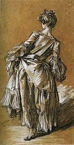 Study Of A Young Woman Seen From Behind - Art Print Art Print - Study Of A Young Woman Seen From Behind