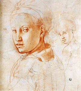 Study Of A Youth Turning His Head - Art Print Art Print - Study Of A Youth Turning His Head