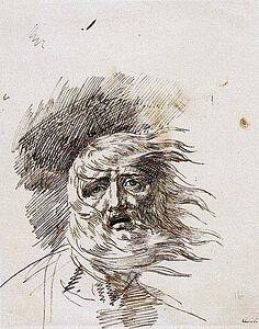 Art Print - Study Of An Old Man, Perhaps For The Head Of King Lear