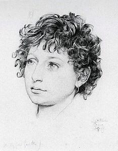 Art Print - Study Of The Head Of A Model Called Agostino, For The Figure Of Giotto In Cimabue's Madonna