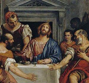 Supper At Emmaus. Detail - Art Print Art Print - Supper At Emmaus. Detail