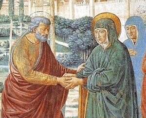 Art Print - Tabernacle Of The Visitation: Meeting At The Golden Gate. Detail