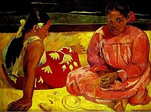 Art Print - Tahitian Women (On The Beach)