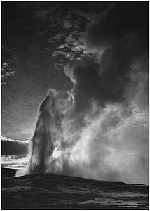 Angles Art Print - Taken At Dusk Or Dawn From Various Angles During Eruption. "old Faithful Geyser, Yellowstone National Park, " Wyoming. (Vertical Orientation). Photographs Of National Parks And Monuments, Compiled 1941 - 1942, Documenting The Period Ca. 1933 - 1942.