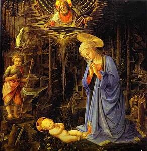 Art Print - The Adoration, With The Infant Baptist And St. Bernard