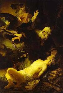 Art Print - The Angel Stopping Abraham From Sacrificing Isaac To God