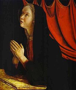 The Annunciation (Panel Of St. Vincent Ferrar Polyptych) - Art Print Art Print - The Annunciation (Panel Of St. Vincent Ferrar Polyptych)