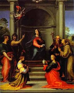 The Annunciation, With Saints Margaret, Mary Magdalen, Paul, John The Baptist, Jerome And Francis - Art Print Art Print - The Annunciation, With Saints Margaret, Mary Magdalen, Paul, John The Baptist, Jerome And Francis