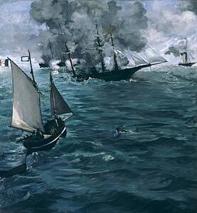 Battle Art Print - The Battle Of The U. S. S. "kearsarge" And The C. S. S. "alabama"