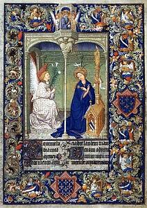 The Belles Heures Of Jean De France, Duke De Berry. Annunciation - Art Print Art Print - The Belles Heures Of Jean De France, Duke De Berry. Annunciation