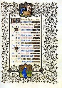 The Belles Heures Of Jean De France, Duke De Berry. September - Art Print Art Print - The Belles Heures Of Jean De France, Duke De Berry. September