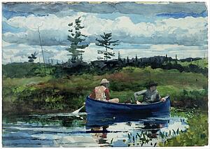 Blue Art Print - The Blue Boat