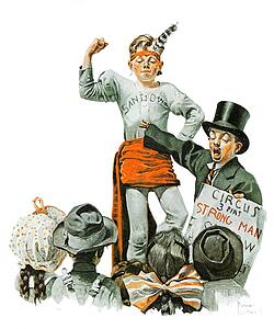 Circus Art Print - The Circus Barker