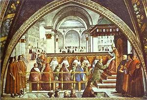 The Confirmation Of The Rule Of The Order Of St. Francis By Pope Honorius Iii. Detail - Art Print Art Print - The Confirmation Of The Rule Of The Order Of St. Francis By Pope Honorius Iii. Detail