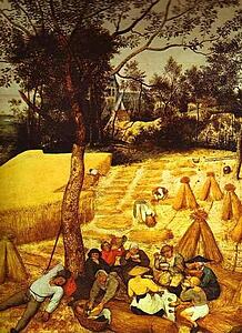The Corn Harvest (August). Detail - Art Print Art Print - The Corn Harvest (August). Detail