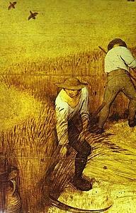 The Corn Harvest (August). Detail - Art Print Art Print - The Corn Harvest (August). Detail