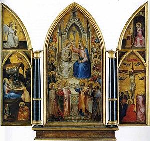Art Print - The Coronation Of The Virgin Among Saints And Angels