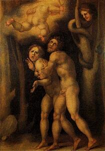 The Fall Of Adam And Eve - Art Print Art Print - The Fall Of Adam And Eve