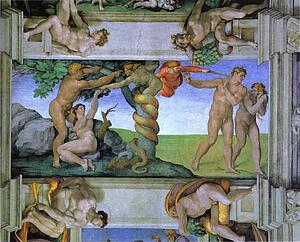 Art Print - The Fall Of Man And The Expulsion From The Garden Of Eden
