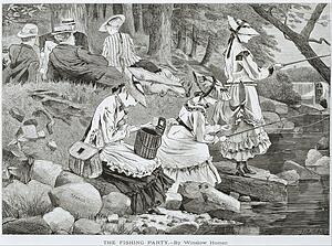 Party Art Print - "the Fishing Party--"