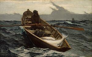 Homer Art Print - The Fog Warning / Halibut Fishing