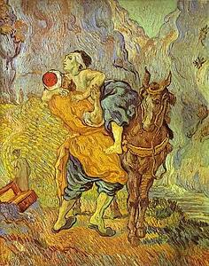 Art Print - The Good Samaritan (After Delacroix). Auvers-Sur-Oise
