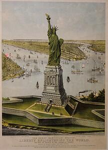  Art Print - The Great Bartholdi Statue - Liberty Enlightening The World
