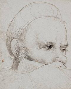Elderly Art Print - The Head Of A Crossbowman Taking Aim