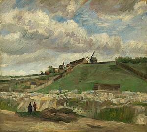 Stone Art Print - The Hill Of Montmartre With Stone Quarry