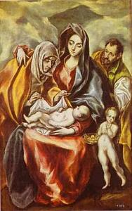 The Holy Family With St. Anne And The Young St. John The Baptist - Art Print Art Print - The Holy Family With St. Anne And The Young St. John The Baptist