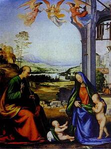 The Holy Family With St. John The Baptist - Art Print Art Print - The Holy Family With St. John The Baptist