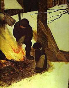 Art Print - The Hunters In The Snow (January). Detail