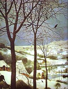 Art Print - The Hunters In The Snow (January). Detail