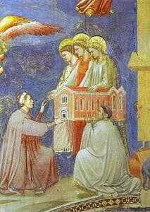 Art Print - The Last Judgement (Enrico Scrovegni Presents The Model Of The Church To The Virgin Mary). Detail