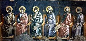 The Last Judgment. Seated Apostles. Detail - Art Print Art Print - The Last Judgment. Seated Apostles. Detail