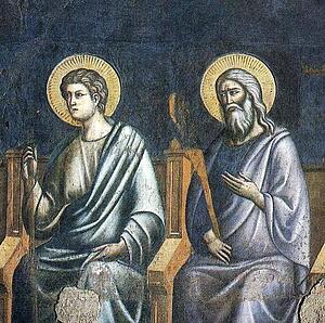 The Last Judgment. Seated Apostles. Detail - Art Print Art Print - The Last Judgment. Seated Apostles. Detail