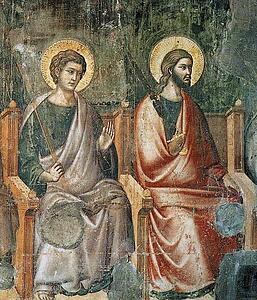 The Last Judgment. Seated Apostles. Detail - Art Print Art Print - The Last Judgment. Seated Apostles. Detail
