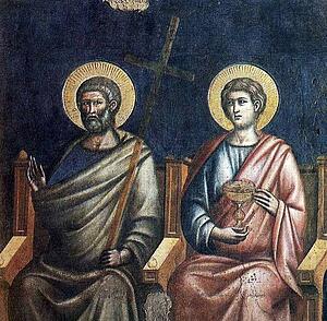 The Last Judgment. Seated Apostles. Detail - Art Print Art Print - The Last Judgment. Seated Apostles. Detail