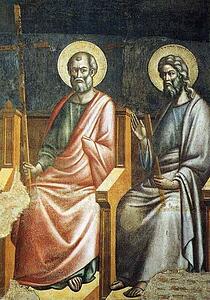 The Last Judgment. Seated Apostles. Detail - Art Print Art Print - The Last Judgment. Seated Apostles. Detail