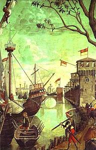 The Legend Of St. Ursula: Arrival In Cologne. Detail - Art Print Art Print - The Legend Of St. Ursula: Arrival In Cologne. Detail