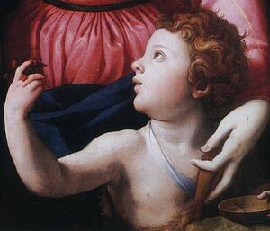 The Madonna And Child With The Infant St. John The Baptist And A Saint. Detail - Art Print Art Print - The Madonna And Child With The Infant St. John The Baptist And A Saint. Detail