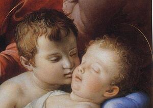 The Madonna And Child With The Infant St.john The Baptist, Known As The Panciatichi Madonna. Detail - Art Print Art Print - The Madonna And Child With The Infant St.john The Baptist, Known As The Panciatichi Madonna. Detail