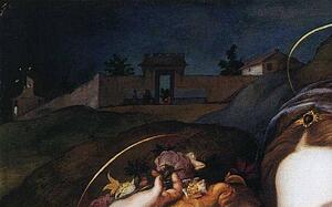 The Madonna And Child With The Infant St. John The Baptist And A Saint. Detail - Art Print Art Print - The Madonna And Child With The Infant St. John The Baptist And A Saint. Detail
