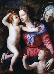 The Madonna And Child With The Infant St. John The Baptist And A Saint - Art Print Art Print - The Madonna And Child With The Infant St. John The Baptist And A Saint