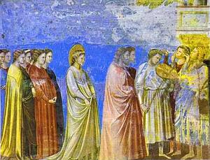 Art Print - The Marriage Procession Of The Virgin. Detail