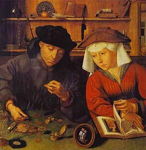 Art Print - The Moneylender And His Wife