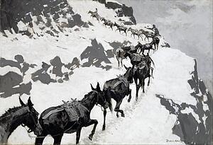 Frederic Remington Art Print - The Mule Pack