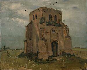 Peasant Art Print - The Old Church Tower At Nuenen (`the Peasants' Churchyard')