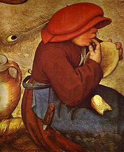 The Peasant Wedding. Detail - Art Print Art Print - The Peasant Wedding. Detail