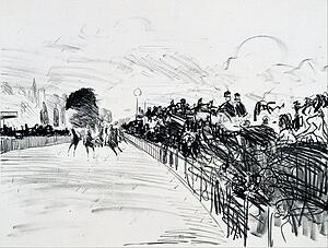 At The Races Art Print - The Races At Longchamps